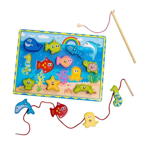Generisch Magnetic Fishing Game, Wooden Fishing Building Blocks, Multifunctional Animal Threading Activity, Educational Fine Motor Skill Playset for Kids and Baby, Fun Learning Game Generisch Magnetic Fishing Game, Wooden Fishing Building Blocks, Multifunctional Animal Threading Activity, Educational Fine Motor Skill Playset for Kids and Baby, Fun Learning Game von Generisch