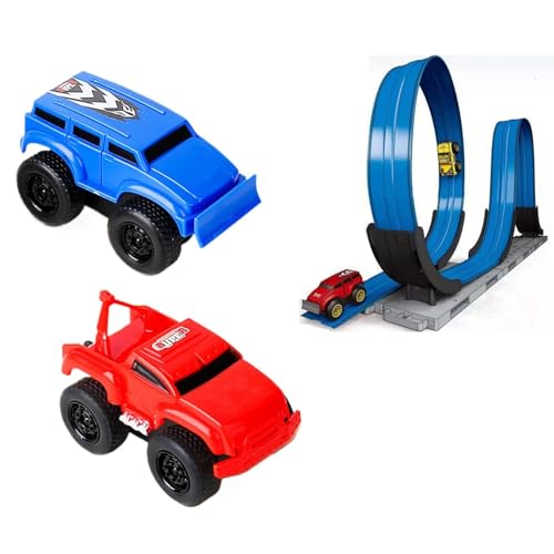 Generisch Magnetic Wall Climbing Toy Car, Anti-Gravity Inertial Levitation Auto, Pull-Back Wall & Ceiling Climber, Educational Decompression Toy for Boys & Girls (4.4m Track + 2 Car) von Generisch