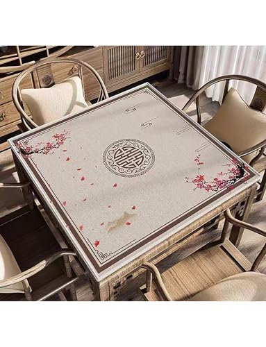 Generisch Mahjong Table Mat, Mahjong Mat for Table Non Slip, Thickened Mahjong Table Mat, for Living Room, Home Chess and Card Room(Milk 1,130cm/51.2") von Generisch