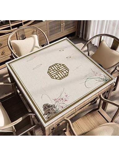 Generisch Mahjong Table Mat, Mahjong Mat for Table Non Slip, Thickened Mahjong Table Mat, for Living Room, Home Chess and Card Room(Milk 2,135cm/53.2") von Generisch