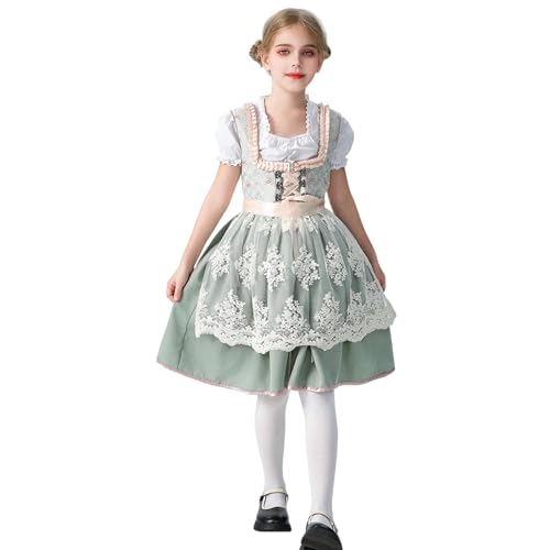 Generisch Maid Dress, French Maid Outfit Viktorianisch für Mädchen, Oktoberfest 3-teiliges Set,Kinderkleidung Dienstmädchenkostüm Maid Kostüm Cosplay für Halloween Fasching Party Generisch Maid Dress, French Maid Outfit Viktorianisch für Mädchen, Oktoberfest 3-teiliges Set,Kinderkleidung Dienstmädchenkostüm Maid Kostüm Cosplay für Halloween Fasching Party von Generisch