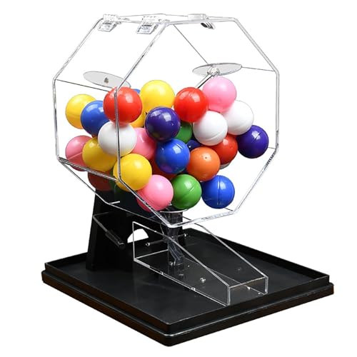 Generisch Manuelle Lotteriemaschine, Glücksziehmaschine aus Acryl, Hand-Bingo-Kugelkäfigmaschine mit 50 bunten, zu öffnenden Kugeln, Design mit humanisiertem Stopphebel Generisch Manuelle Lotteriemaschine, Glücksziehmaschine aus Acryl, Hand-Bingo-Kugelkäfigmaschine mit 50 bunten, zu öffnenden Kugeln, Design mit humanisiertem Stopphebel von Generisch
