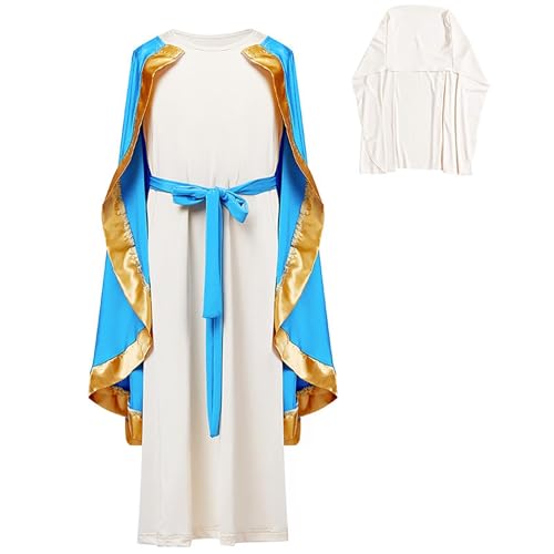 Generisch Maria-Kostüm Für Mädchen – Krippenkleider Mit Biblischen Figuren | Kostüm | Kostüm Für Kinder Und Kleinkinder | Zartes Hirtenkostüm | Halloween-Cosplay-Kleid Für Kinder Und Mädchen Generisch Maria-Kostüm Für Mädchen – Krippenkleider Mit Biblischen Figuren | Kostüm | Kostüm Für Kinder Und Kleinkinder | Zartes Hirtenkostüm | Halloween-Cosplay-Kleid Für Kinder Und Mädchen von Generisch