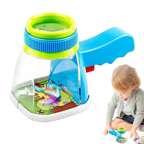 Generisch Marienkäfer -Lupenbox, Vergrößerung Schmetterlingsbox - 5X Kids Clear Butterfly Lupers Box - Vergrößerungsspinnenbehälter, Ladybug -Fängerversorgung von Generisch