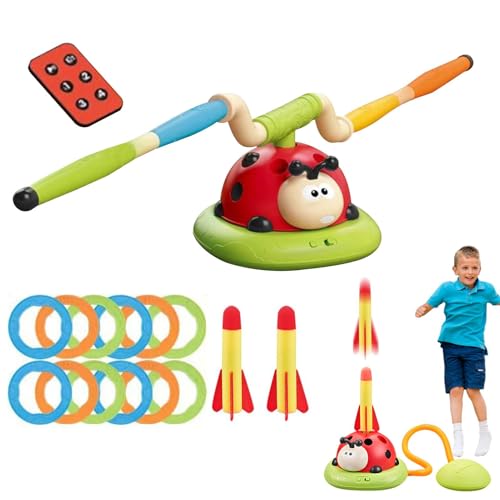 Generisch Marienkäfer -Übung Jump Toss Spielzeug, Ringspielspielzeug,Ladybug Musical Jump Toss Ringspiel | Outdoor-Aktivitäten mit Fernbedienung für Kleinkind, Mädchen, 3-6 Jahre von Generisch