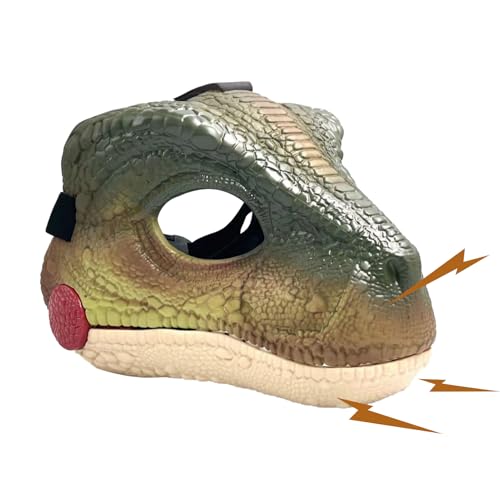Generisch Masque Moving Jaw - Roar Sound Toy, Dinosaurierkrallen | Filminspirierte Rollenspiel-Maske, Halloween-Kostüm-Requisite Für Cosplay, Kinderparty, Dress-up, Scary Dinosaure Playtime von Generisch