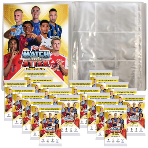 Generisch Match Attax Champions League 2024/25 EXTRA - Trading Cards - 1 Leere Sammelmappe + 20 Booster Generisch Match Attax Champions League 2024/25 EXTRA - Trading Cards - 1 Leere Sammelmappe + 20 Booster von Generisch