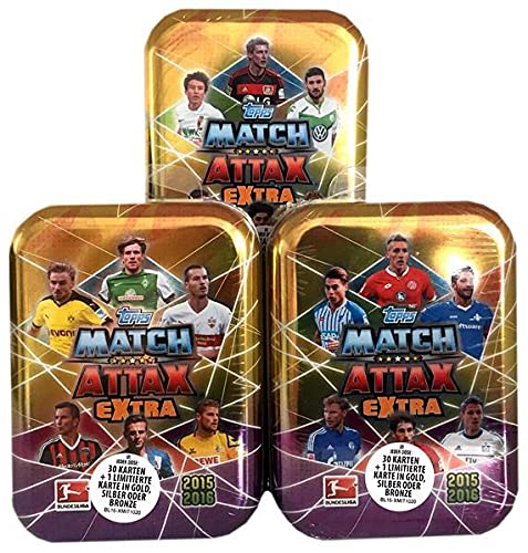 Generisch Match Attax EXTRA - Saison 15/16 - ALLE 3 Mini-Tin Boxen (Alle 3 verschiedenen Designs) von Generisch