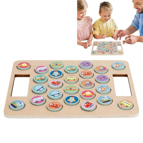 Generisch Matching Chess Board Game, Memory Matching Game for Kids, Cartoon Pattern Educational Playset, Logical Thinking Toys, Early Development, Age 3+, 11.81x11.81x0.31 Inches von Generisch