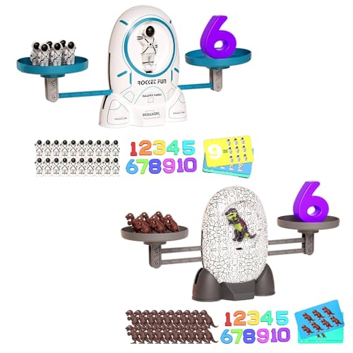 Generisch Math Balance Toy, Educational Counting Game, 34x9.5x16cm/13.39x3.74x6.3 Inches Preschool Learning Tool, Creative Teaching Supply, Fun Activity for Kids Boys Friends Pp von Generisch
