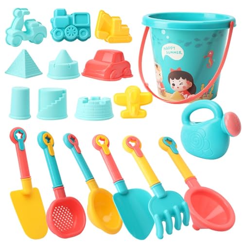 Generisch Mehrere Strand Sandspielzeug Set mit Wasserrad Strandbuggy Eimer Netzbeutel Sandformen Weichem Kunststoff Spielzeug Strand für Kinder Jungen Mädchen Generisch Mehrere Strand Sandspielzeug Set mit Wasserrad Strandbuggy Eimer Netzbeutel Sandformen Weichem Kunststoff Spielzeug Strand für Kinder Jungen Mädchen von Generisch