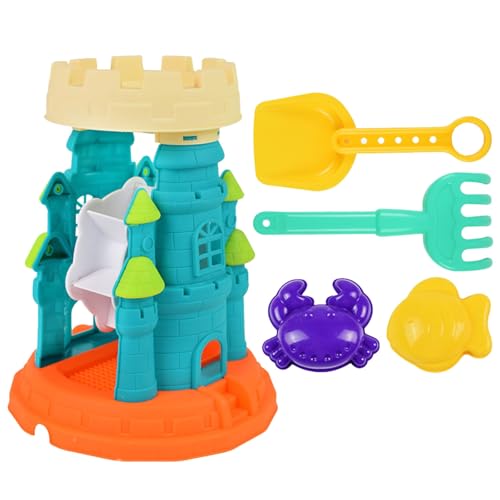 Generisch Mehrere Strand Sandspielzeug Set mit Wasserrad Strandbuggy Eimer Netzbeutel Sandformen Weichem Kunststoff Spielzeug Strand für Kinder Jungen Mädchen von Generisch