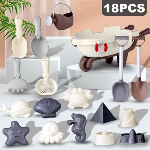 Generisch Mehrere Strand Sandspielzeug Set mit Wasserrad Strandbuggy Eimer Netzbeutel Sandformen Weichem Kunststoff Spielzeug Strand für Kinder Jungen Mädchen Generisch Mehrere Strand Sandspielzeug Set mit Wasserrad Strandbuggy Eimer Netzbeutel Sandformen Weichem Kunststoff Spielzeug Strand für Kinder Jungen Mädchen von Generisch