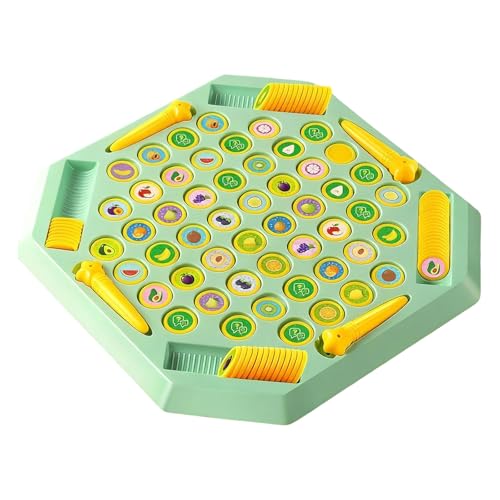 Generisch Memory Spiel Brettspiel, 52 Karten mit Tier & Obst Motiven, Lernspielzeug für 2-4 Spieler, Gedächtnistraining mit Stiften (A) von Generisch