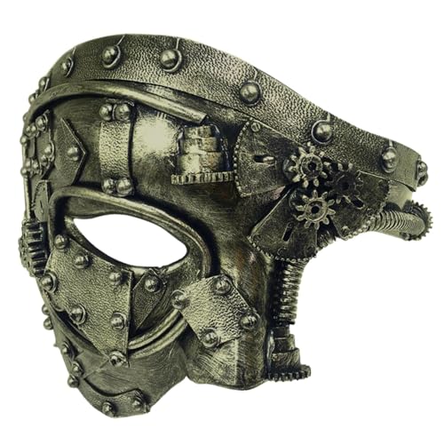 Generisch Metal Steampunk Masque - Punk Maske, Steampunk Metal Maske | Wide Range ApplicationSHallowen Party, Karneval, Phantom der Maskerade Ball Rep, Cosplay -Kostümzubehör Generisch Metal Steampunk Masque - Punk Maske, Steampunk Metal Maske | Wide Range ApplicationSHallowen Party, Karneval, Phantom der Maskerade Ball Rep, Cosplay -Kostümzubehör von Generisch
