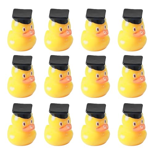 -Abschluss-Enten, Ente mit Grad-Mütze - 12 Stück gelbe Absolventen-Ente mit Abschluss-Quastenhut | Lustige Bachelor-Hut-Abschluss-Enten für Pool-Float-Par -Gastgeschenke- -Abschluss-Enten, Ente mit Grad-Mütze - 12 Stück gelbe Absolventen-Ente mit Abschluss-Quastenhut | Lustige Bachelor-Hut-Abschluss-Enten für Pool-Float-Par -Gastgeschenke- von Generisch