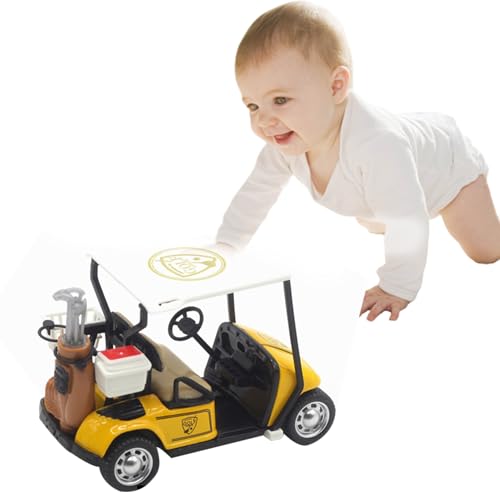 Generisch Minigolf-Modell - Diecast Metal Golf Cart Pullback Spielzeug -Pullback Action Cart Montagemodell Spielfahrzeug Spielzeug für Mädchen Puppenhaus Kuchen Dekoration von Generisch