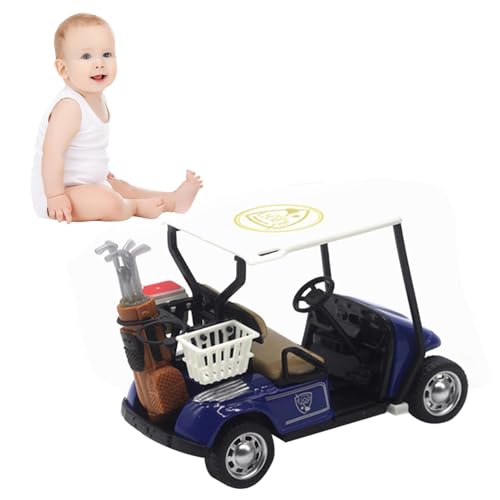 Generisch Minigolf-Modell - Diecast Metal Golf Cart Pullback Spielzeug -Pullback Action Cart Montagemodell Spielfahrzeug Spielzeug für Mädchen Puppenhaus Kuchen Dekoration von Generisch