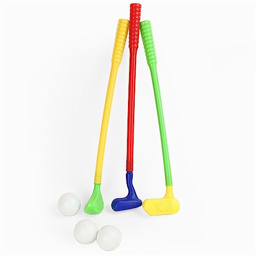 Generisch Minigolf Schläger Kinder Golfset Leicht & Sicher Sportspielzeug für Indoor Outdoor Spielplatz Training Koordination Geschenk ab 3 Jahre von Generisch