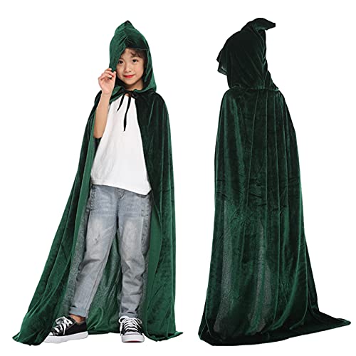 Generisch Mittelalter Cloak Kapuzenumhang, Junge,Mädchen Halloween Vampir Kostüm Lang Samt Cape mit Kapuze, Umhang Kostüm Mantel Halloween Weihnachten Karneval Kostüm Generisch Mittelalter Cloak Kapuzenumhang, Junge,Mädchen Halloween Vampir Kostüm Lang Samt Cape mit Kapuze, Umhang Kostüm Mantel Halloween Weihnachten Karneval Kostüm von Generisch