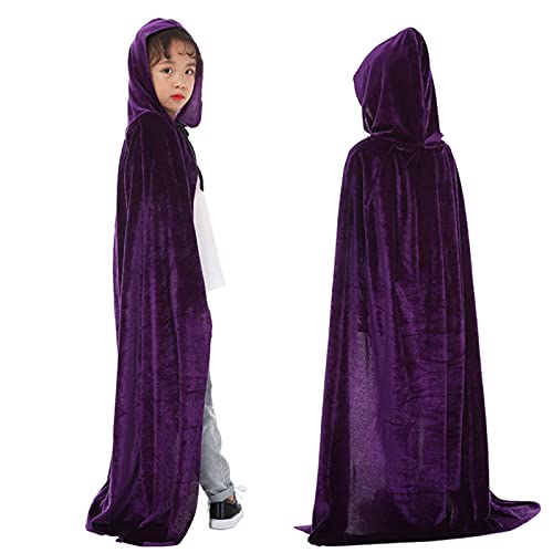 Generisch Mittelalter Cloak Kapuzenumhang, Junge,Mädchen Halloween Vampir Kostüm Lang Samt Cape mit Kapuze, Umhang Kostüm Mantel Halloween Weihnachten Karneval Kostüm Generisch Mittelalter Cloak Kapuzenumhang, Junge,Mädchen Halloween Vampir Kostüm Lang Samt Cape mit Kapuze, Umhang Kostüm Mantel Halloween Weihnachten Karneval Kostüm von Generisch