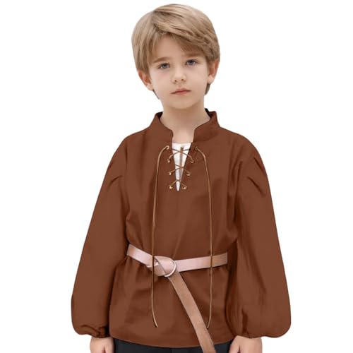 Generisch Mittelalter Hemd Jungen Vintage-Kostüm Wikinger Ritterkostüm Mittelalter Kostüm Tunika Rittertunika Baumwolle Piratenhemd Schnürhemd Hemd Traditioneller Retro Freizeithemden Generisch Mittelalter Hemd Jungen Vintage-Kostüm Wikinger Ritterkostüm Mittelalter Kostüm Tunika Rittertunika Baumwolle Piratenhemd Schnürhemd Hemd Traditioneller Retro Freizeithemden von Generisch
