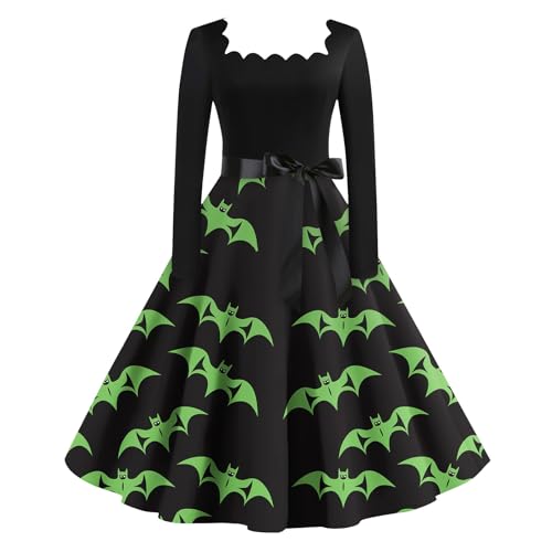 Generisch Mittelalter Kleid Halloween Kostüm Damen Hexe Große Größen Übergröße Hexenkleid Outfit Oberteil Cosplay Lang Dress Curvy Cosplay Elegant Kleidung 2#armeegrün S von Generisch