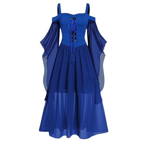 Generisch Mittelalter Kleid Hexenkostüm Damen Gothikkleider Übergröße Oberteil Cosplay Dress Cosplay Große Größen Hexenkleid Adult Halloweenkostüm Elegant Kleidung 2#marine XL Generisch Mittelalter Kleid Hexenkostüm Damen Gothikkleider Übergröße Oberteil Cosplay Dress Cosplay Große Größen Hexenkleid Adult Halloweenkostüm Elegant Kleidung 2#marine XL von Generisch