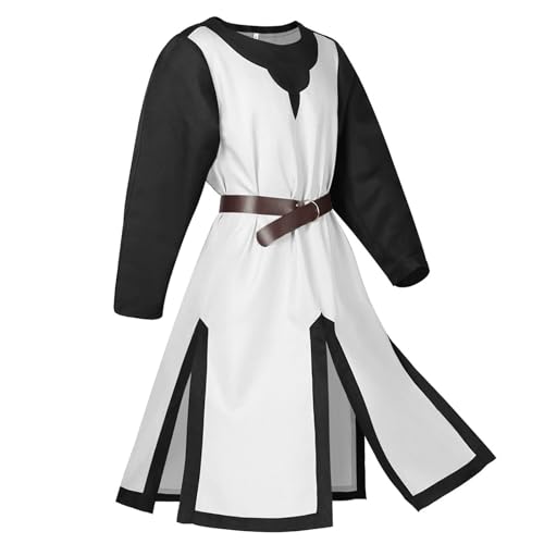 Generisch Mittelalter Kleidung Herren, Kreuzritter Ritter Kostüm Wikinger Tunika Tempelritter Cosplay Outfits, Mittelalter Kostüm Herren Edel Tunika für Karneval Halloween Partys Generisch Mittelalter Kleidung Herren, Kreuzritter Ritter Kostüm Wikinger Tunika Tempelritter Cosplay Outfits, Mittelalter Kostüm Herren Edel Tunika für Karneval Halloween Partys von Generisch