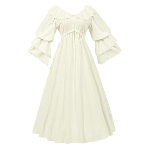 Generisch Mittelalter Kleidung Medieval Dress Elegante Kleider Damen Kleid Kurz Leinen Kostüm Renaissance Große Größen Generisch Mittelalter Kleidung Medieval Dress Elegante Kleider Damen Kleid Kurz Leinen Kostüm Renaissance Große Größen von Generisch