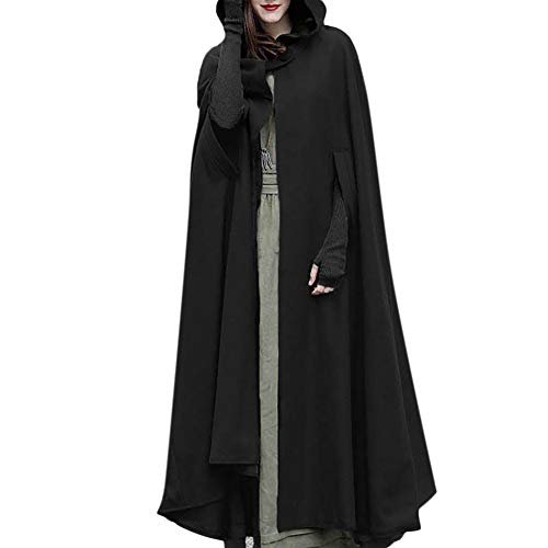 Generisch Mittelalter Umhang Damen Oversize Knöchellang Cape Mit Manschette Einfarbige Trenchcoat mit Kapuze Renaissance Steampunk Wollmantel Gotisch Cosplay Kleidung Halloween Kostüm Streetwear Generisch Mittelalter Umhang Damen Oversize Knöchellang Cape Mit Manschette Einfarbige Trenchcoat mit Kapuze Renaissance Steampunk Wollmantel Gotisch Cosplay Kleidung Halloween Kostüm Streetwear von Generisch
