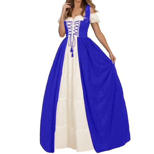 Generisch Mittelalterkleid Damen mit Trompetenärmel Vintage Maxikleid für Mittelalterfest Fasching Halloween Party Kostüm Renaissance Kleidung 2er Set Generisch Mittelalterkleid Damen mit Trompetenärmel Vintage Maxikleid für Mittelalterfest Fasching Halloween Party Kostüm Renaissance Kleidung 2er Set von Generisch