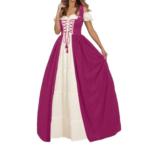 Generisch Mittelalterkleid Damen mit Trompetenärmel Vintage Maxikleid für Mittelalterfest Fasching Halloween Party Kostüm Renaissance Kleidung 2er Set Generisch Mittelalterkleid Damen mit Trompetenärmel Vintage Maxikleid für Mittelalterfest Fasching Halloween Party Kostüm Renaissance Kleidung 2er Set von Generisch