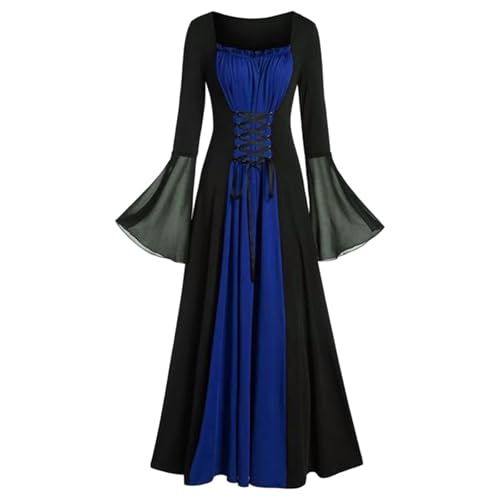 Generisch Mittelalterkleid Mittelalter Kostüm Damen Burgfräulein Renaissance Dress Kleid Kleidung Leinen Medieval Kleider von Generisch