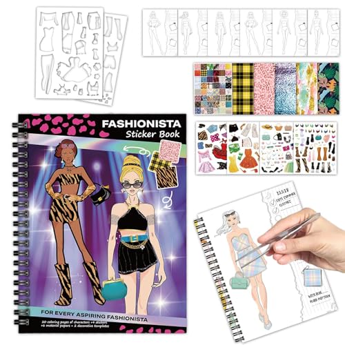 Generisch Mode Stickerbuch | Wiederablösbares Mal Und Aktivitätsbuch - Interaktives Lernspielzeug Für Kinder Ab 3 Jahren Mädchen Lehrer Zuhause Reise Spielzeit Generisch Mode Stickerbuch | Wiederablösbares Mal Und Aktivitätsbuch - Interaktives Lernspielzeug Für Kinder Ab 3 Jahren Mädchen Lehrer Zuhause Reise Spielzeit von Generisch