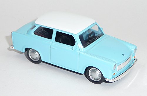 Generisch Modellauto kompatibel mit Trabant 601 hellblau mit weißem Dach ca. 7-8 cm Spritzguss Metall 1:60 Generisch Modellauto kompatibel mit Trabant 601 hellblau mit weißem Dach ca. 7-8 cm Spritzguss Metall 1:60 von Generisch