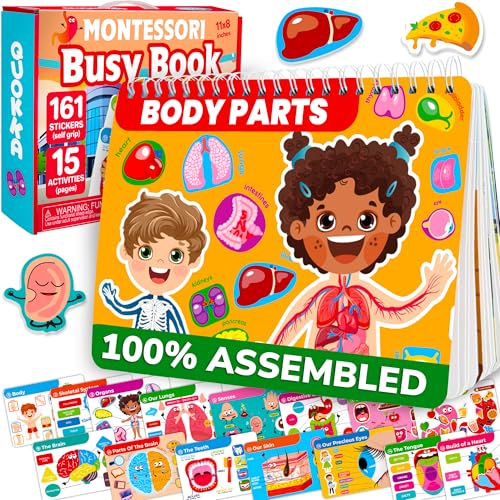 QUOKKA Montessori Spielzeug ab 3 4 Jahre Englische Version - Busy Book Lernspiele ab 3 Jahre - 15 Bildungsaktivitäten Unserem Körper - Kinderspielzeug ab 5 6 Jahre - Beschäftigung Autofahrt Kinder QUOKKA Montessori Spielzeug ab 3 4 Jahre Englische Version - Busy Book Lernspiele ab 3 Jahre - 15 Bildungsaktivitäten Unserem Körper - Kinderspielzeug ab 5 6 Jahre - Beschäftigung Autofahrt Kinder von Quokka