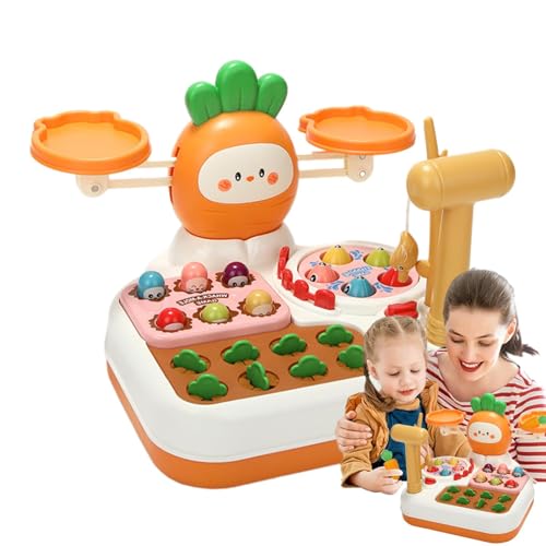 Generisch Karottenspielzeug, Kleinkind Karottenspielzeug | Whack Mole Balance Scale Spielzeug | Lernspielzeug für frühes Lernen, multifunktionales Kleinkind-Memory-Spiel für von Generisch