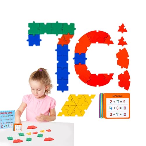 Generisch Montessori-Puzzles für Vorschulkinder, Holzpuzzles für Kleinkinder, Lernspiele Puzzles Montessori-Spielzeug, Lernspielzeug für Brettspiele, Buchstaben- und Zahlenformen für die Feinmotorik, von Generisch