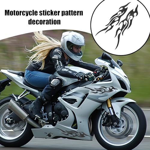 Generisch Motorrad Aufkleber - Sportliche Flammenmuster Kfz Aufkleber,wasserdichte Abzeichen 2er Set Für Roller Stoßstange Briefkasten Motorschlitten Skateboard LKW Generisch Motorrad Aufkleber - Sportliche Flammenmuster Kfz Aufkleber,wasserdichte Abzeichen 2er Set Für Roller Stoßstange Briefkasten Motorschlitten Skateboard LKW von Generisch