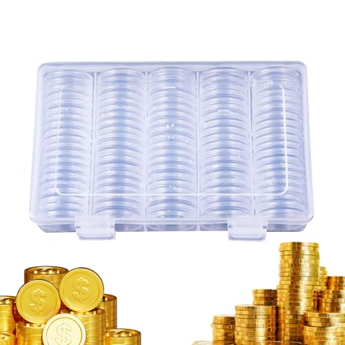 Generisch Münzhalter, 27mm Coin Box, Dichtung Aufbewahrungsorganisator Box für Wohnzimmer Schlafzimmer Hausreise -Display Auktion und Ausstellung Generisch Münzhalter, 27mm Coin Box, Dichtung Aufbewahrungsorganisator Box für Wohnzimmer Schlafzimmer Hausreise -Display Auktion und Ausstellung von Generisch