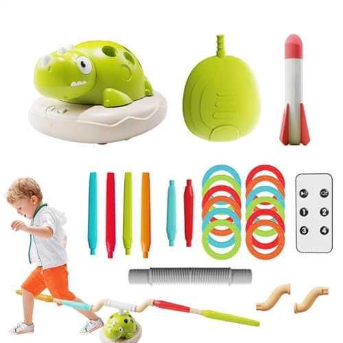 Generisch Musical Jump Toy, Dinosaur-Themed Game, Active Speed and Agility Practice, Fun Indoor & Outdoor Sports, Toss Rocket Toy for Interactive Play Backyard, (Multicolor, 1 Set) von Generisch