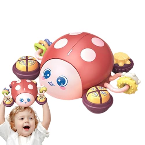 Generisch Musical Ladybug Crawling Toy, Ladykäferkriechspielzeug,Musik Walking Spielzeug mit farbenfrohen Perlen | Interaktives Kinderlernspiel für Zuhause, Schule, Kindergarten, Kindergarten von Generisch
