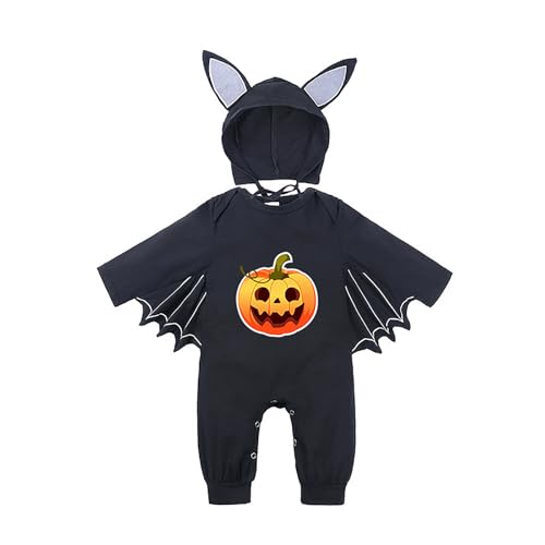 Generisch My First Halloweens Outfit Halloween Strampler Neugeborene Fledermaus Kostüm Kinder Reflektierende Overalls Lustiges Fledermaus Kapuzen Outfit Set mit Ohrenmütze Generisch My First Halloweens Outfit Halloween Strampler Neugeborene Fledermaus Kostüm Kinder Reflektierende Overalls Lustiges Fledermaus Kapuzen Outfit Set mit Ohrenmütze von Generisch