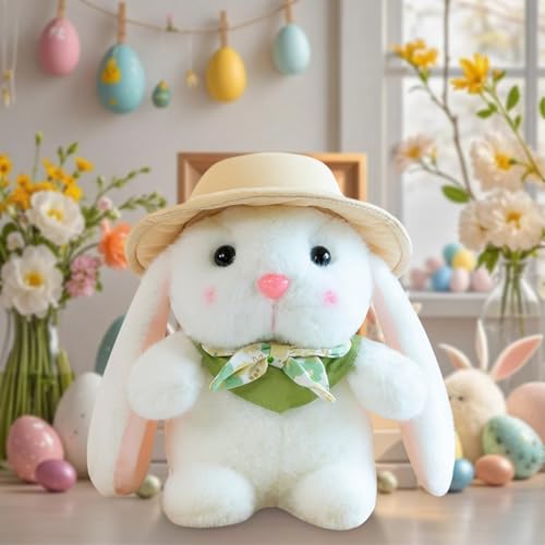 Generisch Nettes Häschen Ostern Plüsch Kaninchen mit Strohhut Fliege Weiche Tasche Ostern Gefüllte Tier Frühling Urlaub Desktop Dekoration Studienpartner Emotionale Unterstützung Geschenke (Weiß) Generisch Nettes Häschen Ostern Plüsch Kaninchen mit Strohhut Fliege Weiche Tasche Ostern Gefüllte Tier Frühling Urlaub Desktop Dekoration Studienpartner Emotionale Unterstützung Geschenke (Weiß) von Generisch
