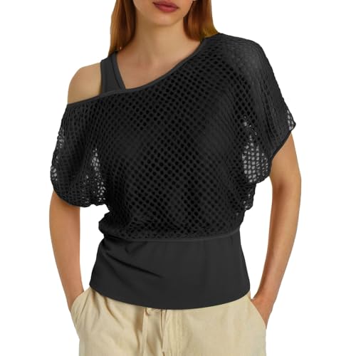 Generisch Netzshirt Damen 80er 90er Jahre Outfit Damen Karneval Kostüm Netzhemd Vintage Netzoberteil Party Netzhemd Generisch Netzshirt Damen 80er 90er Jahre Outfit Damen Karneval Kostüm Netzhemd Vintage Netzoberteil Party Netzhemd von Generisch