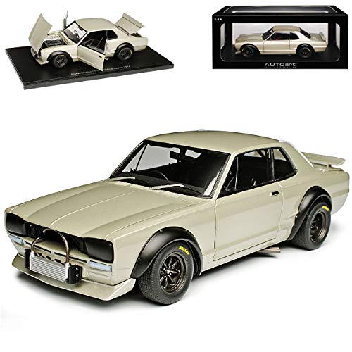 Generisch Nisan Skyline GT-R KPGC10 Typ C10 Racing Coupe Silber 1968-1972 87227 1/18 Auto*Art Modell Auto von Generisch