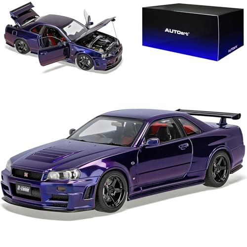 Generisch Nisan Skyline GT-R R34 Z-Tune Coupe Midnight Purple III 1998-2002 77464 1/18 AutoArt Modell Auto von Generisch