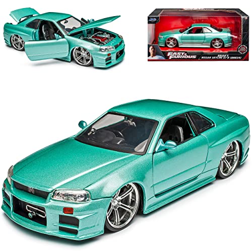 Generisch Nisan Skyline R34 GT-R BNR34 Brian´s Grün The Fast and The Furiuos 9 1/24 Jada Modell Auto Generisch Nisan Skyline R34 GT-R BNR34 Brian´s Grün The Fast and The Furiuos 9 1/24 Jada Modell Auto von Generisch