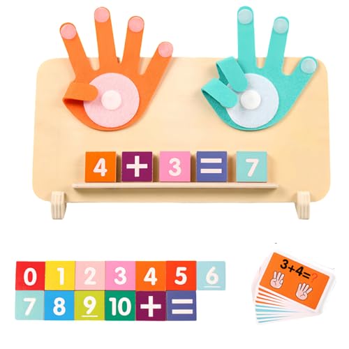Generisch Number Counting Blocks, Preschool Learning Toys for Toddlers 3+ Years, Educational Numbers Block for Kids,Double-Sided Finger Counting & Number Tracing Board for Learning Countings (A) von Generisch